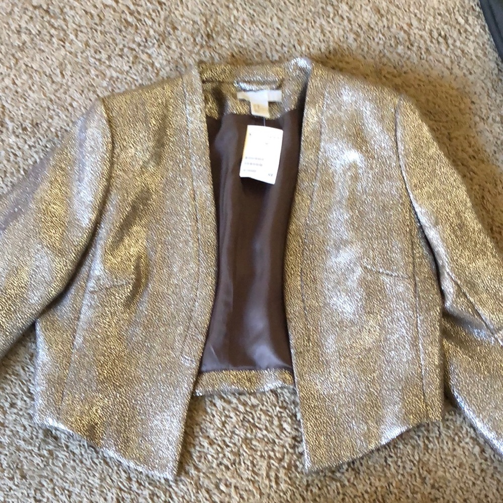 Shiny silver H&M blazer